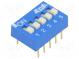 Switch  DIP-SWITCH  Poles number  5  ON-OFF  0.025A/24VDC  Pos  2