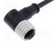 Connection lead  M12  PIN  4  angled  5m  plug  250VAC  4A  -25÷80°C