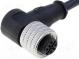 Connection lead  M12  PIN  4  angled  5m  plug  250VAC  4A  -25÷80°C