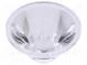 LED lens  round  Mat  PMMA plexiglass  transparent  3÷7°  H  27.4mm