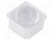LED lens  square  Mat  polycarbonate  transparent  Colour  white