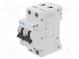 Circuit breaker  230/400VAC  Inom  0.5A  Poles  2  DIN  Charact  K