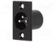 Socket  XLR  male  PIN  3  for panel mounting,screw  soldering