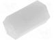 Screwed spacer sleeve  hexagonal  polyamide  M4  L  10mm