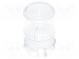LED lens  round  Mat  polycarbonate  transparent  5mm  Front  flat