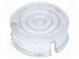 LED lens  round  Mat  polycarbonate  transparent  5mm  Front  flat