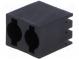 LED housing  3mm  polyamide  angular  3 PIN  black  UL94V-2