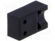 LED housing  3mm  polyamide  angular  black  UL94V-2  H  3.4mm