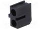 LED housing  3mm  polyamide  angular  black  No.of diodes  2