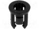 LED holder  3mm  one-piece  black  UL94V-2  L  6.4mm  Mat  polyamide