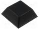 Self-adhesive foot  black  rubber  A  20mm  B  14mm  C  7.6mm
