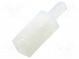 Screwed spacer sleeve  hexagonal  polyamide  M2  M2  7mm  natural