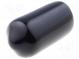 Cap  Body  black  Øint  8.5mm  Mat  PVC Soft  L  15mm  Wall thick  1mm