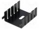 Heatsink  moulded  TO220  black  L 33mm  W 25.4mm  H 12.7mm  20K/W