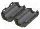Ferrite  two-piece  on round cable  Ø 7mm  70Ω  A 17mm  B 15mm