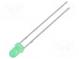 LED  3mm  yellow green  40mcd  40°  Front  convex  Pitch  2.54mm
