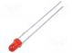 LED  3mm  red  80mcd  40°  Front  convex  Pitch  2.54mm