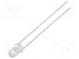 LED  3mm  blue  3500mcd  30°  Front  convex  Pitch  2.54mm
