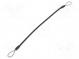 Retaining cable  Plating  PVC  stainless steel  200mm  Body  black