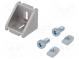 Angle bracket  for profiles  Width of the groove  8mm  W  28mm