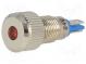Indicator  LED  flat  24VDC  Cutout  Ø8mm  IP67  for soldering