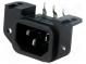 Connector  AC supply  socket  male  10A  250VAC  IEC 60320  C14 (E)