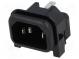 Connector  AC supply  socket  male  10A  250VAC  IEC 60320