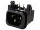 Connector  AC supply  socket  male  10A  250VAC  IEC 60320  max.2mm