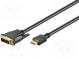 Кабель  HDMI 1.4  DVI-D (18+1) вилка,вилка HDMI  1,5м  черный