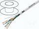 Wire  F/UTP,HELUKAT® 100  5e  stranded  Cu  4x2x26AWG  FRNC  grey