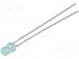 LED  3mm  green  27.3÷45mcd  45°  Front  convex
