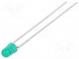 LED  3mm  green  1.6mcd  60°  Front  convex