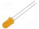 LED  5mm  yellow  6.5mcd  60°  10mA  2÷2.4V  Front  convex
