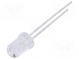 LED  5mm  blue  7200÷12000mcd  15°  20mA  2.8÷3.8V  Front  convex