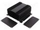 Enclosure  with panel  1455NHD  X 111mm  Y 120mm  Z 61mm  black