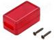 Enclosure  for USB  X  20mm  Y  35mm  Z  15.5mm  ABS  translucent red