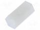 Screwed spacer sleeve  hexagonal  polyamide  M3  11mm