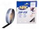 Tape  velcro  W  20mm  L  5m  Thk  2.1mm  synthetic rubber  black