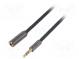 Cable  gold-plated  2m  black  stereo  Features  shielded