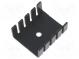 Heatsink  moulded  TO220  black  L 30mm  W 25mm  H 12.5mm  anodized