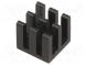 Heatsink  extruded  black  L 11mm  W 11mm  H 10mm  aluminium