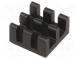 Heatsink  extruded  black  L 11mm  W 11mm  H 6mm  aluminium