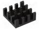 Heatsink  extruded  black  L 14mm  W 14mm  H 6mm  aluminium