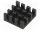 Heatsink  extruded  black  L 15mm  W 15mm  H 6mm  aluminium