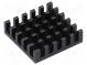 Heatsink  extruded  black  L 21mm  W 21mm  H 6mm  aluminium
