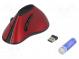 Optical mouse  red  USB  wireless  No.of butt  5