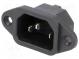 Connector  AC supply  socket  male  10A  250VAC  IEC 60320  C14 (E)