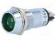 Indicator  LED  recessed  12VDC  Cutout  Ø14.2mm  IP40  brass