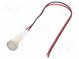 Indicator  LED  flat  110VDC  110VAC  Cutout  Ø10mm  200mm leads