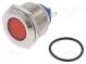 Indicator  LED  flat  24VDC  24VAC  Cutout  Ø22mm  brass